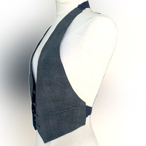 COPY - Jean-Paul Gaultier, Exquisitely crafted, light wool, charcoal grey vest.